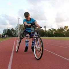 Specialised frames helping children with cerebral palsy run